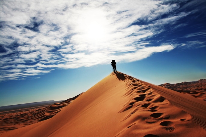 Trekking Algérie : oasis du Sahara dans le nord-ouest de Djanet la commune de wilaya Akaoka